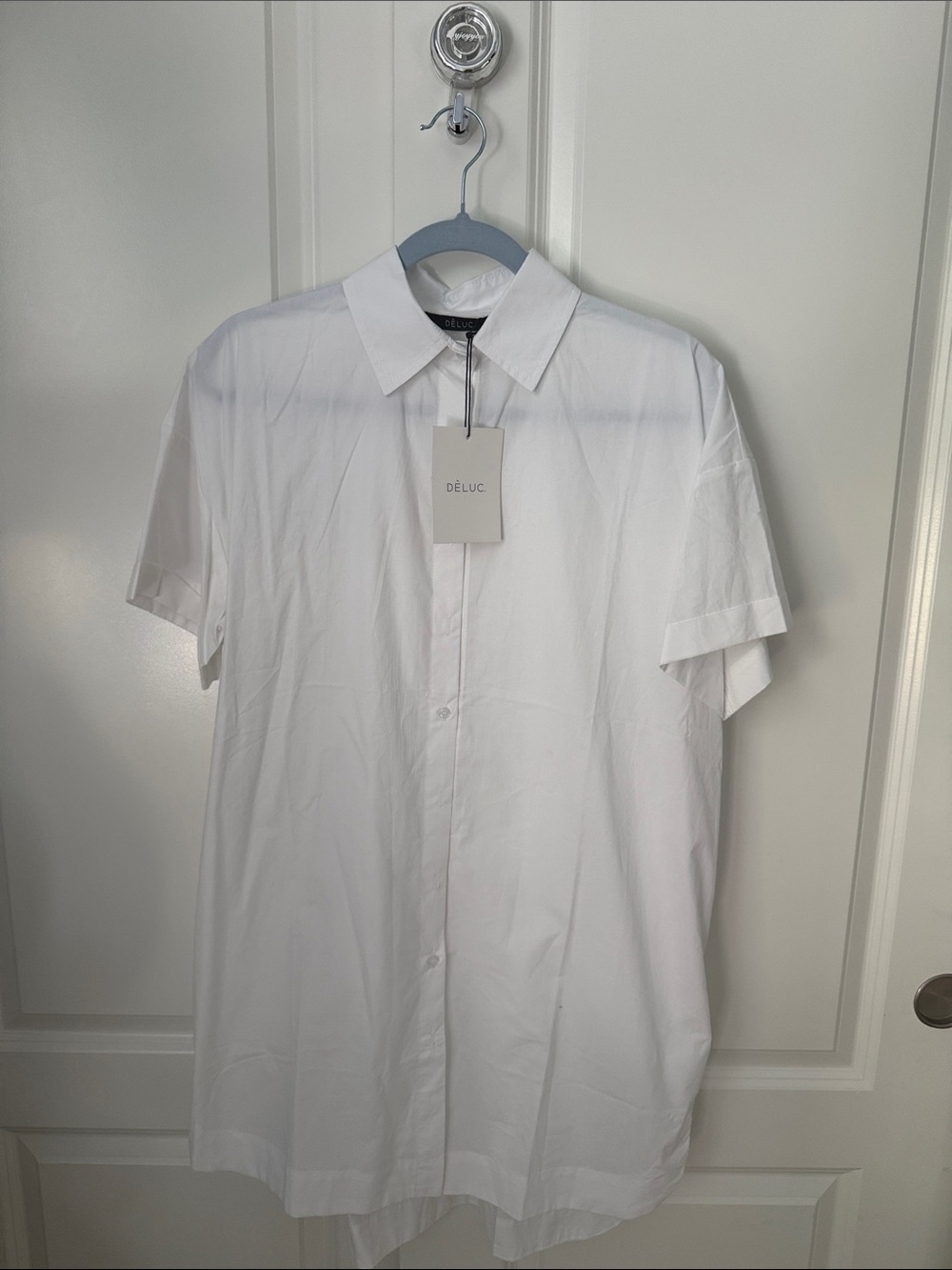 Déluc White Woman’s crisp cotton Dress Classic